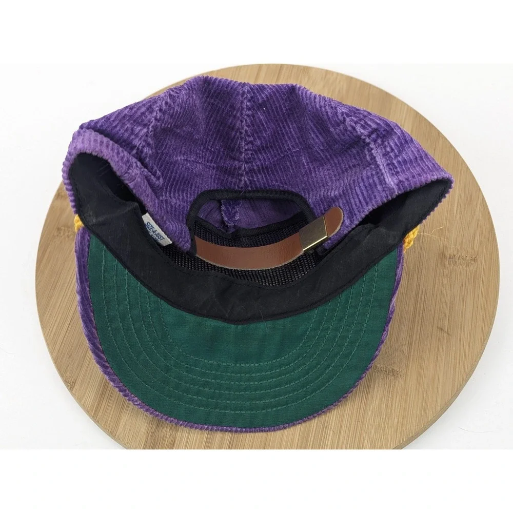 Vintage NWBT Kansas‎ City Basketball Hat Purple Corduroy USA Made 1988 80s Cap